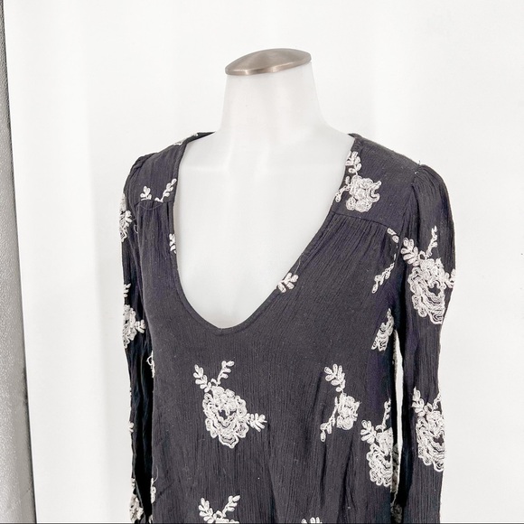 Free People Emma Dress In Black Cambo - Picture 4 of 9